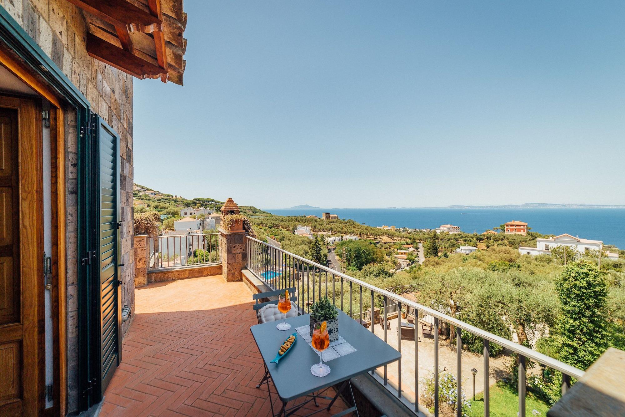 Villa Carolina Sorrento Private Heated Mini Pool And Sea View Exterior photo